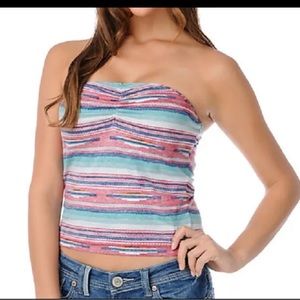 🆕Obey Propaganda Sedona Tube Top red , blue , orange size small NWT